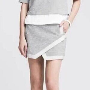 Banana Republic Asymmetric Mini Skirt Career Boss Sexy Coquette Preppy Bold 8